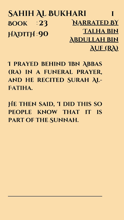 Sahih Al Bukhari - Book: 23 | Hadith: 90