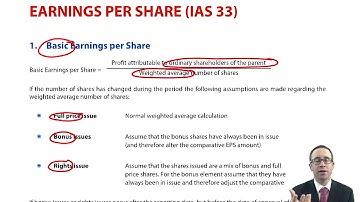 Earnings per share (IAS 33) - ACCA (SBR) lectures