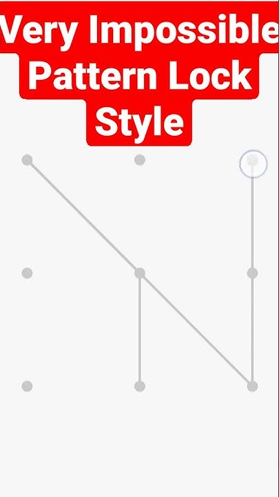 impossible smart pattern Lock #shorts - YouTube