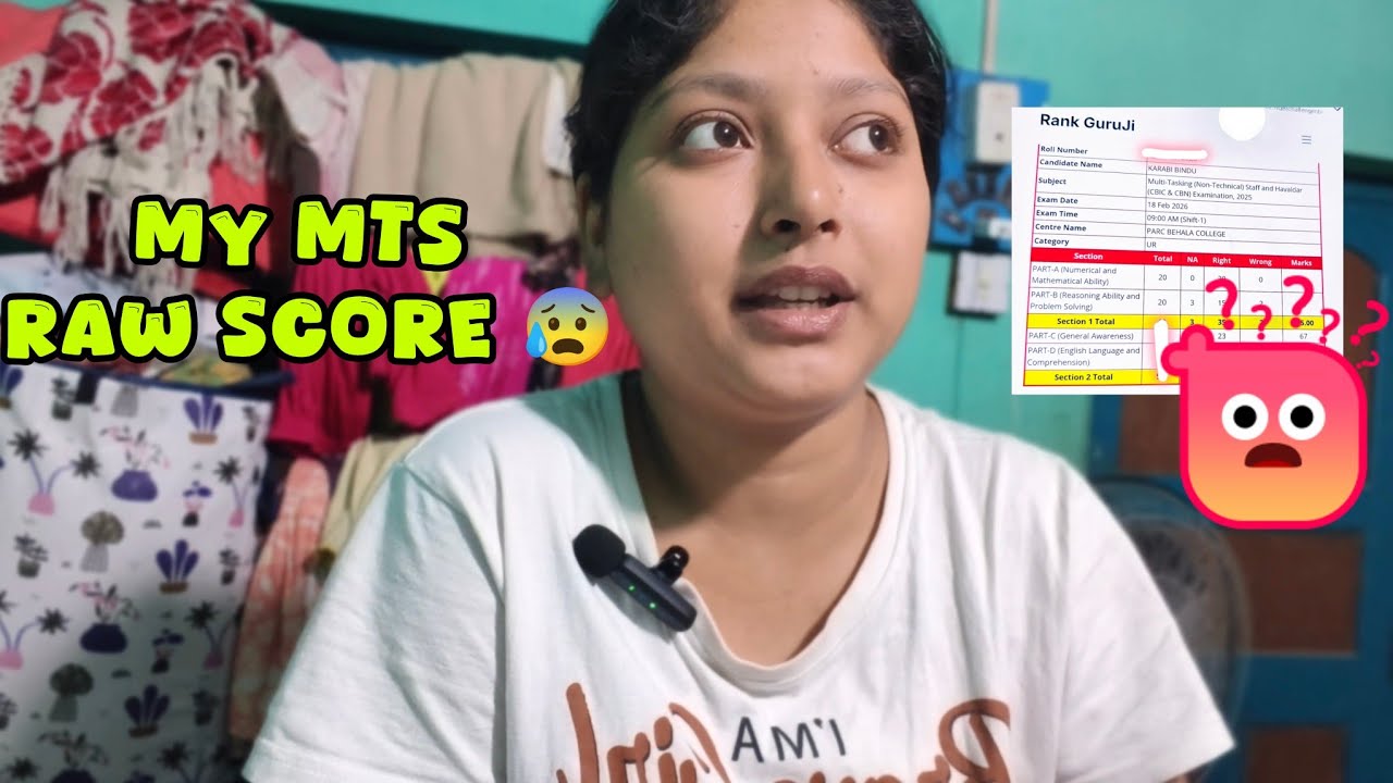 MTS Answer Key Out || My Score 🙃