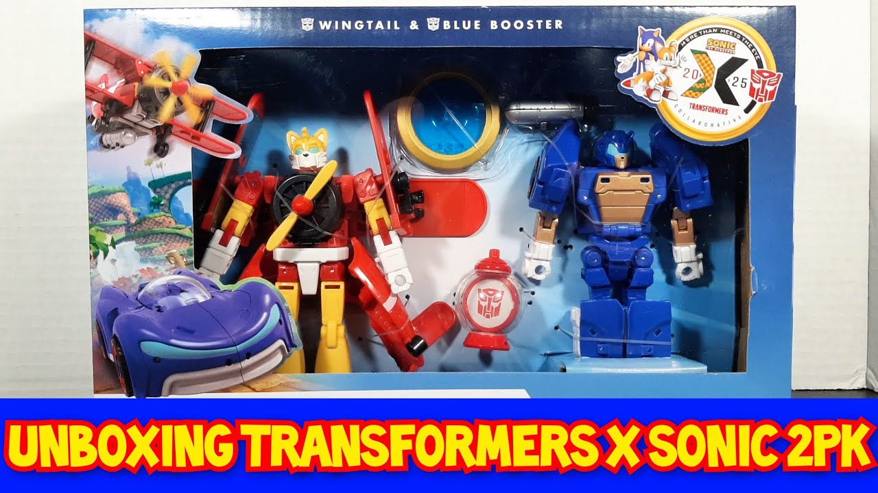 トランスフォーマー x ソニックコラボ ウイングテイル & ブルー ブースター ソニックザヘッジホッグxトランスフォーマー ウイングテイル