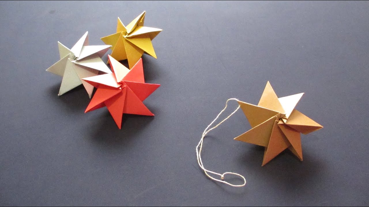 [How to ORIGAMI] Ornament Christmas Star / クリスマスオーナメント YouTube