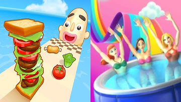 Sandwich Runner VS Hottub Run! - Gameplay Walkthrough Part 1 - (iOS, Android)