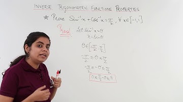 Class 12th – Prove Sin Inverse X+Cos Inverse X = Pie/2 | Trigonometric Function | Tutorials Point