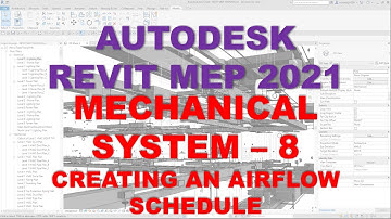 REVIT MEP 2021 - MECHANICAL SYSTEMS - 8 CREATING AN AIRFLOW SCHEDULE