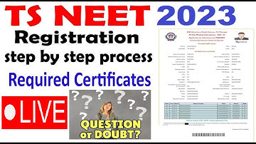 NEET 2023 Live | TS NEET 2023 Application step by step process