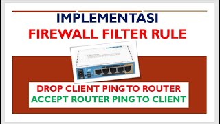 TUTORIAL MIKROTIK | Cara Setting Client tidak bisa ping ke Router || Tapi Router bisa ping ke Client