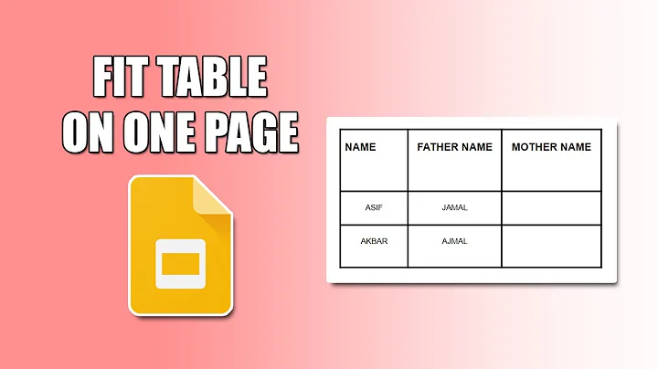 How to make a table fit on one page in google slides
