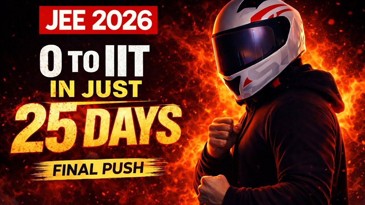 ZERO TO IIT IN 25 DAYS | FINAL PUSH FOR JEE 2026 🔥 - YouTube