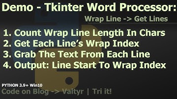 Demo 1: Python 3   Win10 Tkinter 2   Word Processor   Find Line Wrap Position