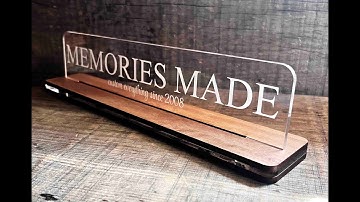 Acrylic and Wood Desk Plate