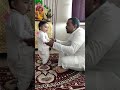 Kids performing dance with his father