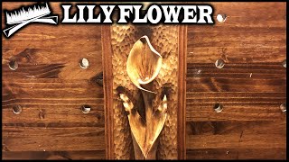 LILY FLOWER WOODCARVING - Relief Wood Carving A Calla Lily Flower by Chiseled Outdoors Custom Carvings 10,074 views 3 years ago 9 minutes, 16 seconds