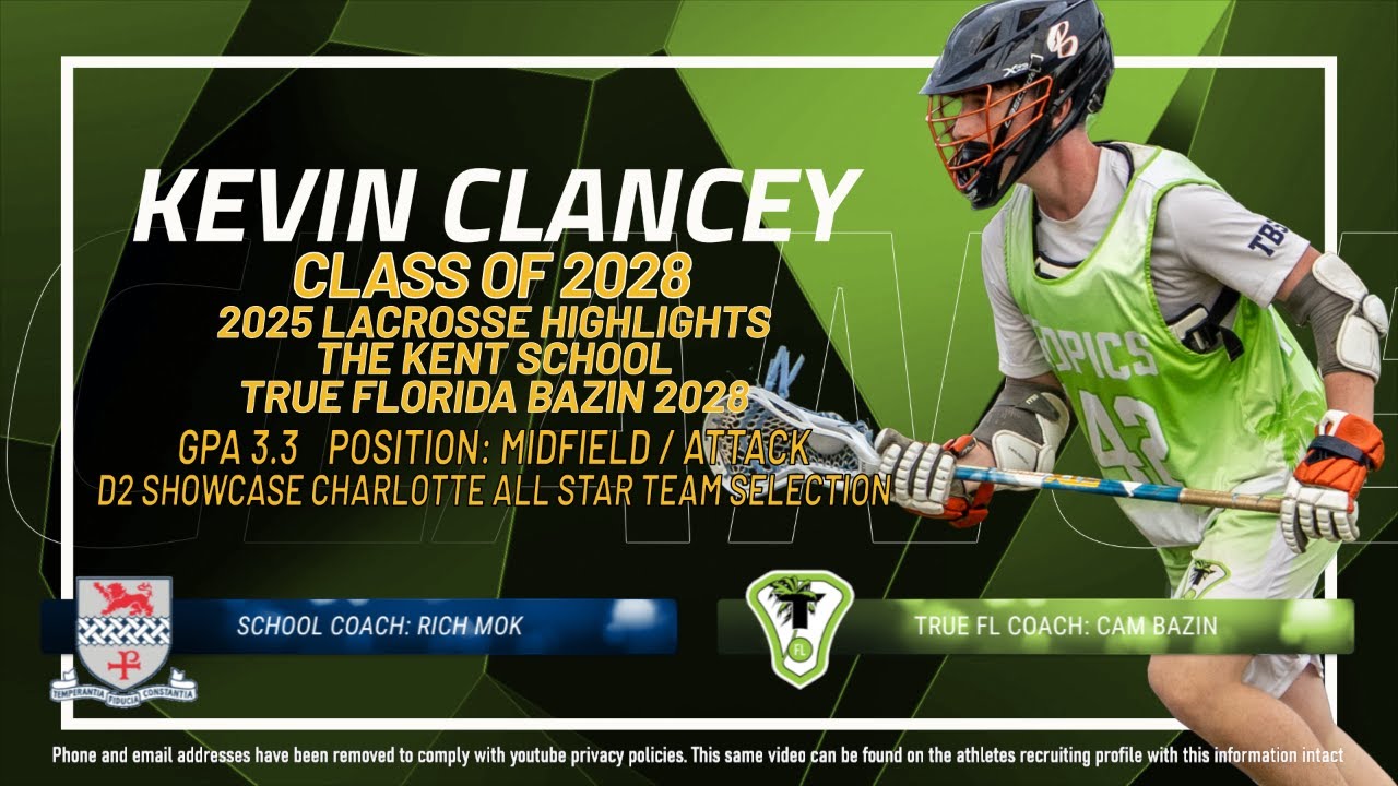 Kevin Clancey 2025 Lacrosse Highlights