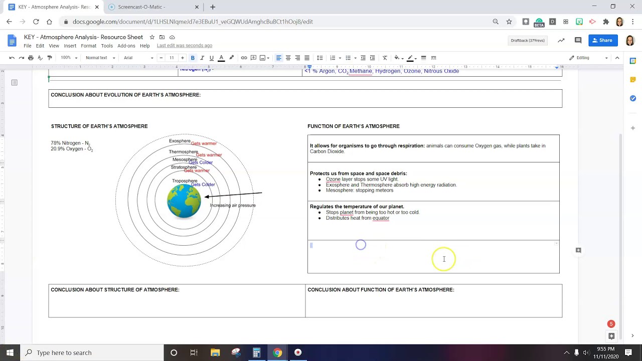 Structure and Function: Atmosphere Analysis Resource Page