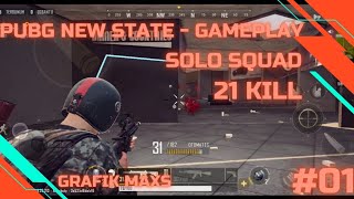 GAME BATTLE ROYAL | SOLO SQUAD - PUBG MOBILE NEW STATE - GAMEPLAY