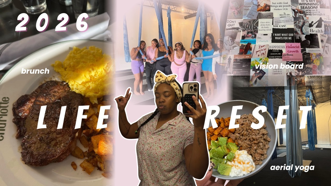 Becoming Her Diaries Ep. 1:  Weekly Reset, Vision Board & Aerial Yoga🌷