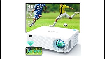 WISELAZER Outdoor Projector WiFi Bluetooth 4k Projector 9500Lm Native 1080P, Built-in Dust Filter