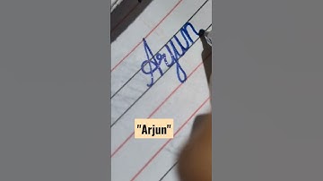 "Arjun" in cursive handwriting #names #shorts #calligraphy #cursivewriting #cursive #learn