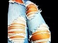 How To Cut Holes In Jeans Diy