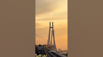 Ngắm hoàng hôn trên cầu Vàm cống