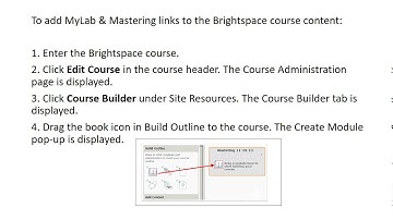 MyLab and Mastering Brightspace Assignment Level Linking