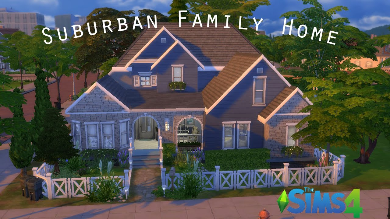  Suburban  Family Home  The Sims  4  Speed Build YouTube