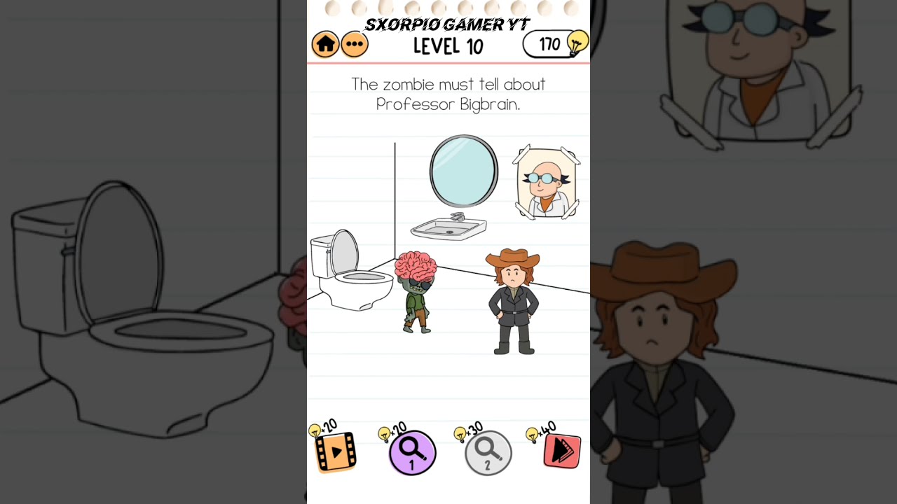 Brain Test 2 Smith and Joe vs Professor Bigbrain level 10