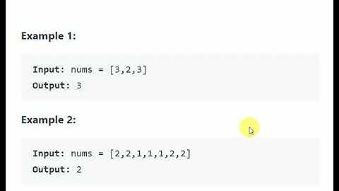 Interview Problem TCS NQT Wipro Leetcode Majority Element