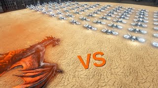 Alpha Fire Wyvern vs 100 ATTACK DRONES || ARK: Survival Evolved || Cantex