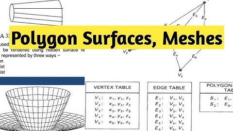 Polygon surfaces and polygon meshes in computer graphics | Lec-39