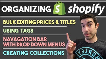 How To Organize Products In Shopify - Bulk Edit, Use Tags, Make Collections, Create Dropdown Menus