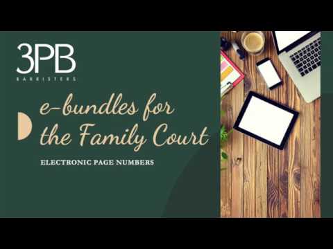 3PB Family Law guide to creating ebundles for the family court - electronic page numbering