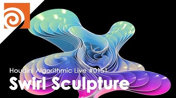 Houdini Algorithmic Live #151 - Swirl Sculpture