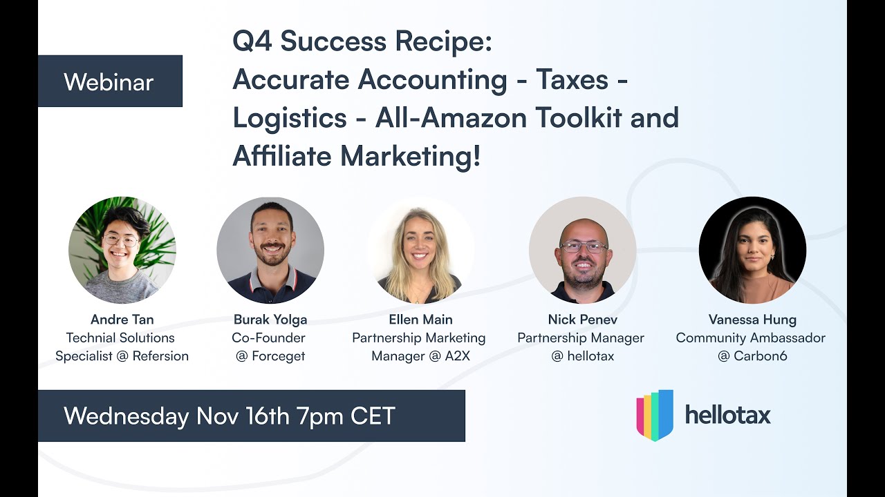 📺 Success Recipe🌎Accurate Accounting -Taxes - Logistics - All-Amazon Toolkit - Affiliate Marketing!