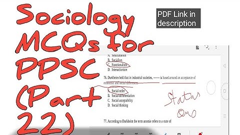 (Offline) Sociology MCQs for PPSC Part (22) about Max Weber and Karl Marx