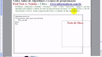 aula 1003 Algoritmos e Logica de programação   Exerc Prestacao no algoritmo