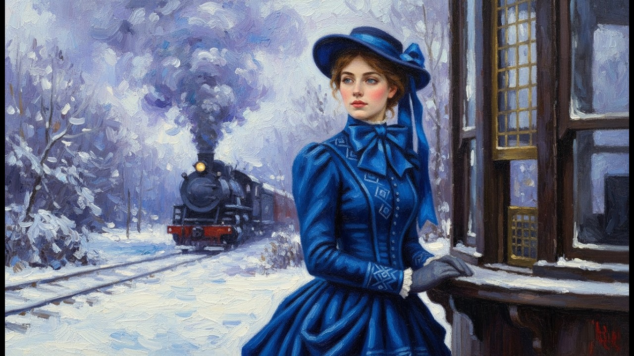 Visual Poems | Claude Monet | Through Snow and Steam: A Winter Train Journey | 4K