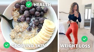 what I eat in a day for a HEALTHY LIFESTYLE, WEIGHT LOSS  + GLOWING  SKIN ✨vegan, plantbased diet