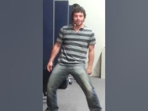 Young boy twerking at work