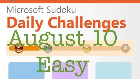 Microsoft Sudoku Classic _ August 10