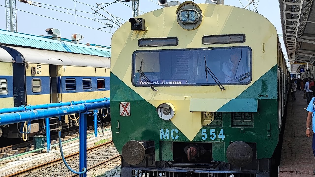 VIJAYAWADA - GUNTUR MEMU SPL EXPRESS DON'T MISS END 🔚|Vijayawada Traveller Sudher 