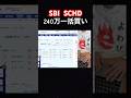 【SCHD】SBI証券で240万円一括購入‼️#nisa #投資 #fire