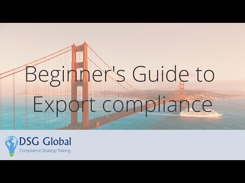 Webinar Beginner's Guide to Export compliance