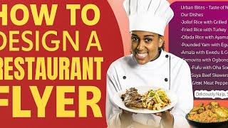 How to Design a restaurant flyer on Pixel lab