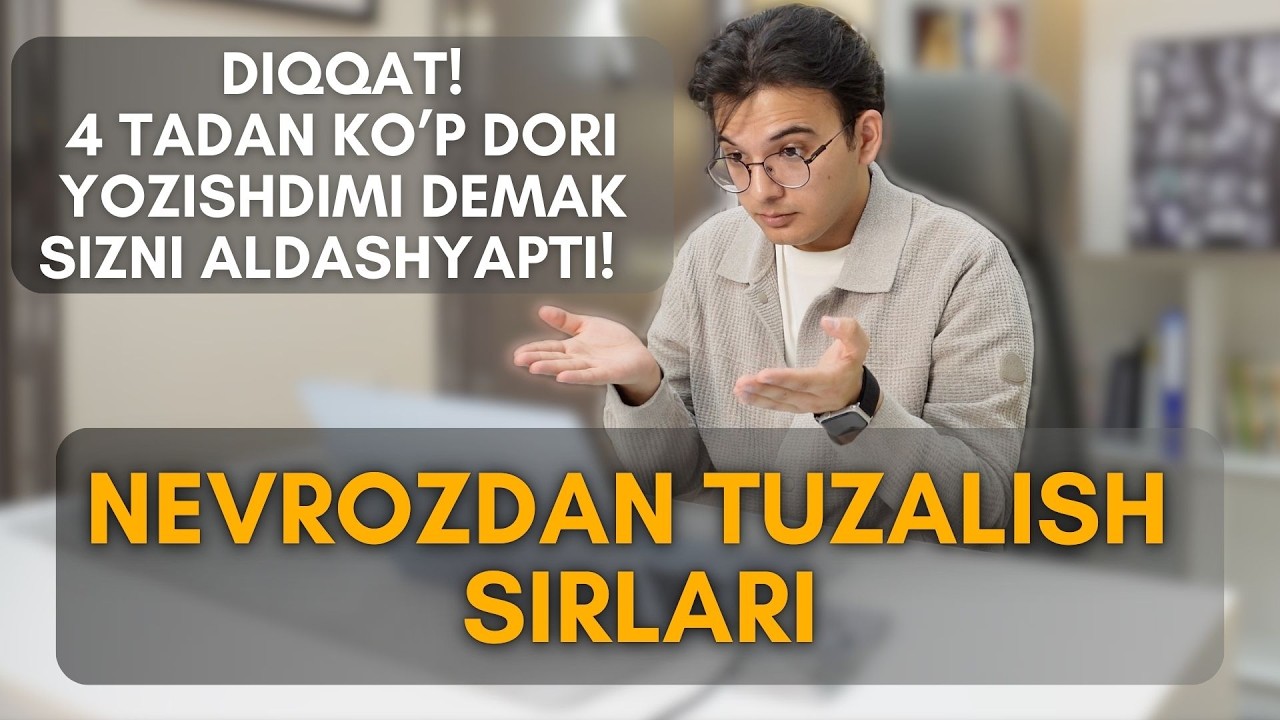 4tadan ko'p dori yozishdimi demak sizni aldashmoqda! Nevrozdan tuzalish sirlari!