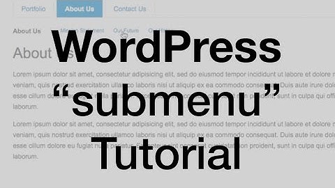 WordPress Child Page Menu (parent & subpages)