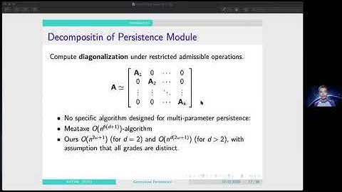 Cheng Xin: Generalized persistence algorithm for decomposing multi-parameter persistence modules