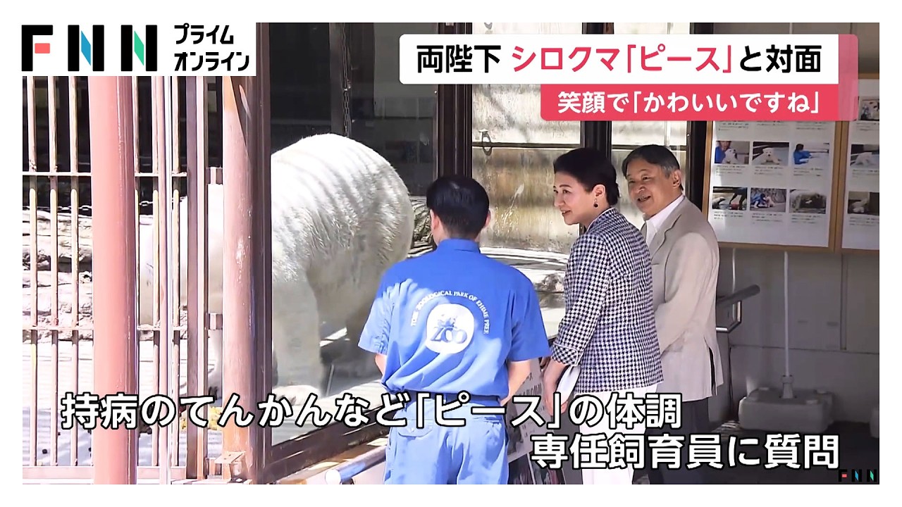 天皇皇后両陛下が“奇跡のシロクマ”「ピース」と対面　「穏やかで幸せな子ですね」飼育員労われる（2026年05月17日）