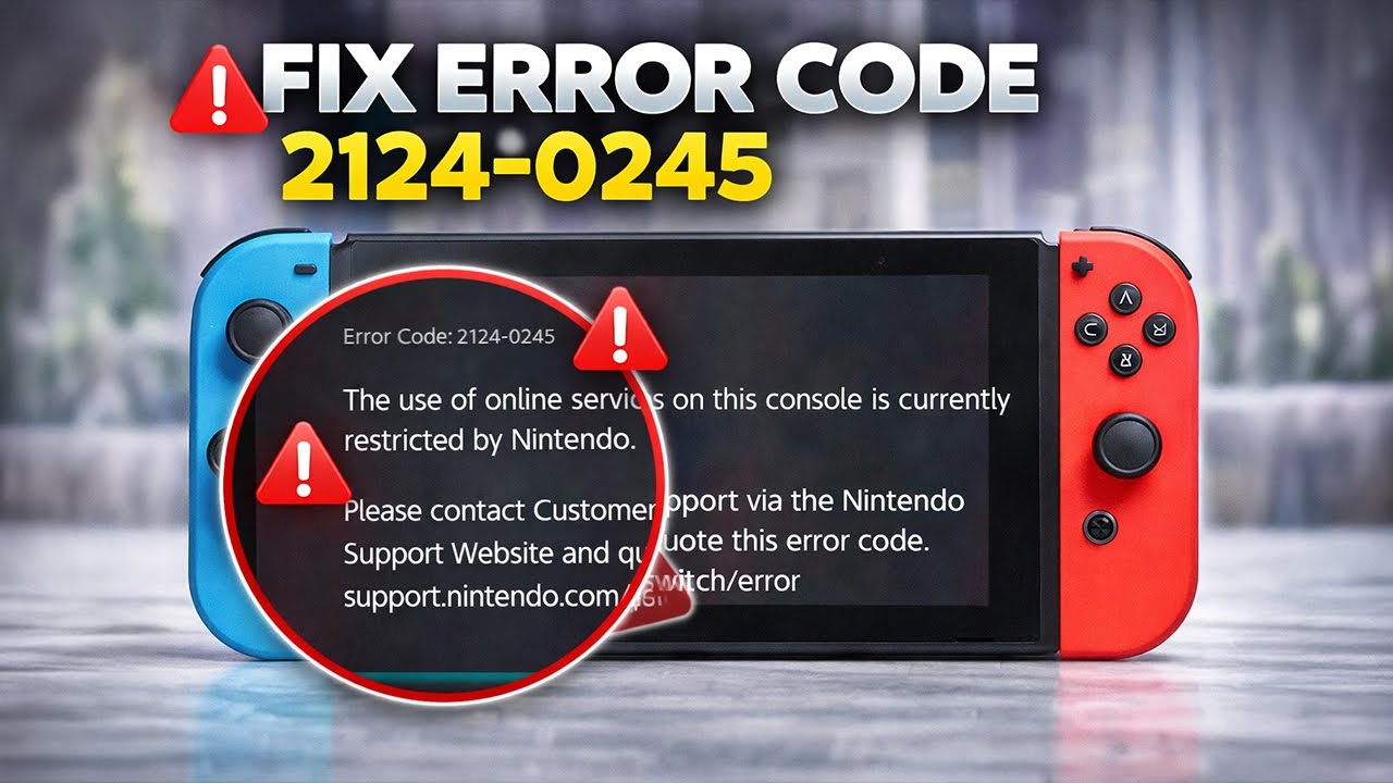 How To Fix Nintendo Switch Error Codes 2124-0245
